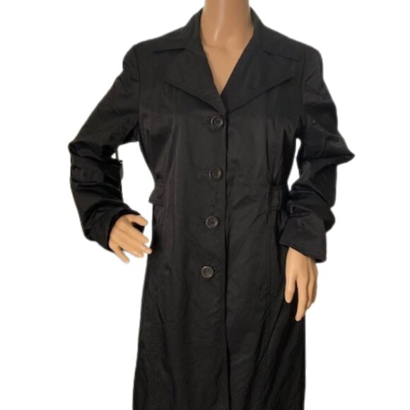 Michael Kors Black Trench Coat - Picture 1 of 9